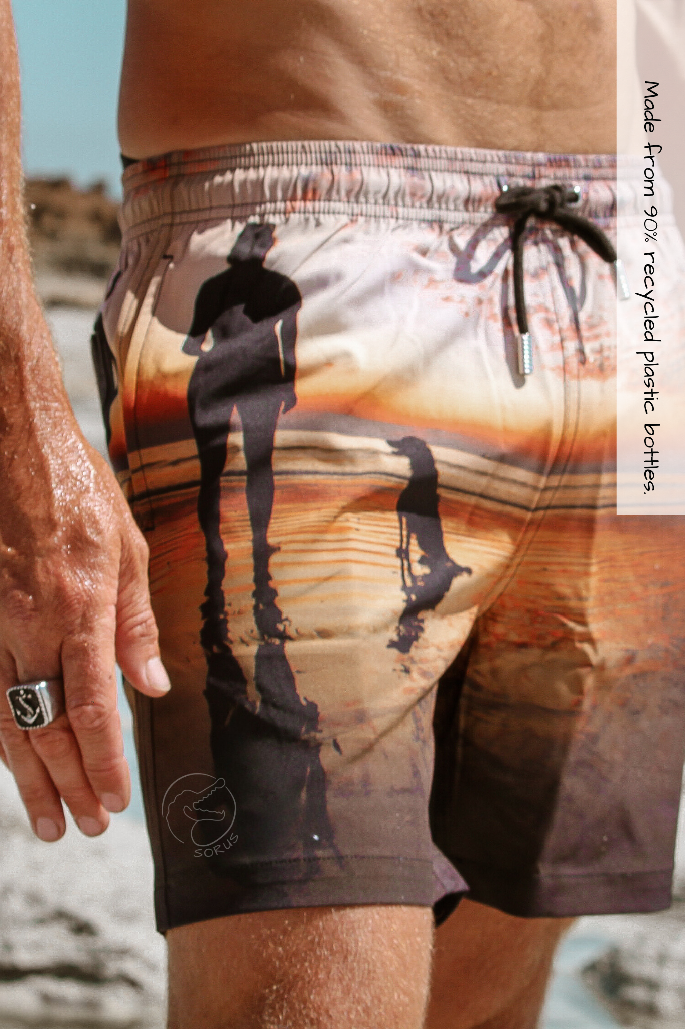 Cable beach sunset photo on boardshorts