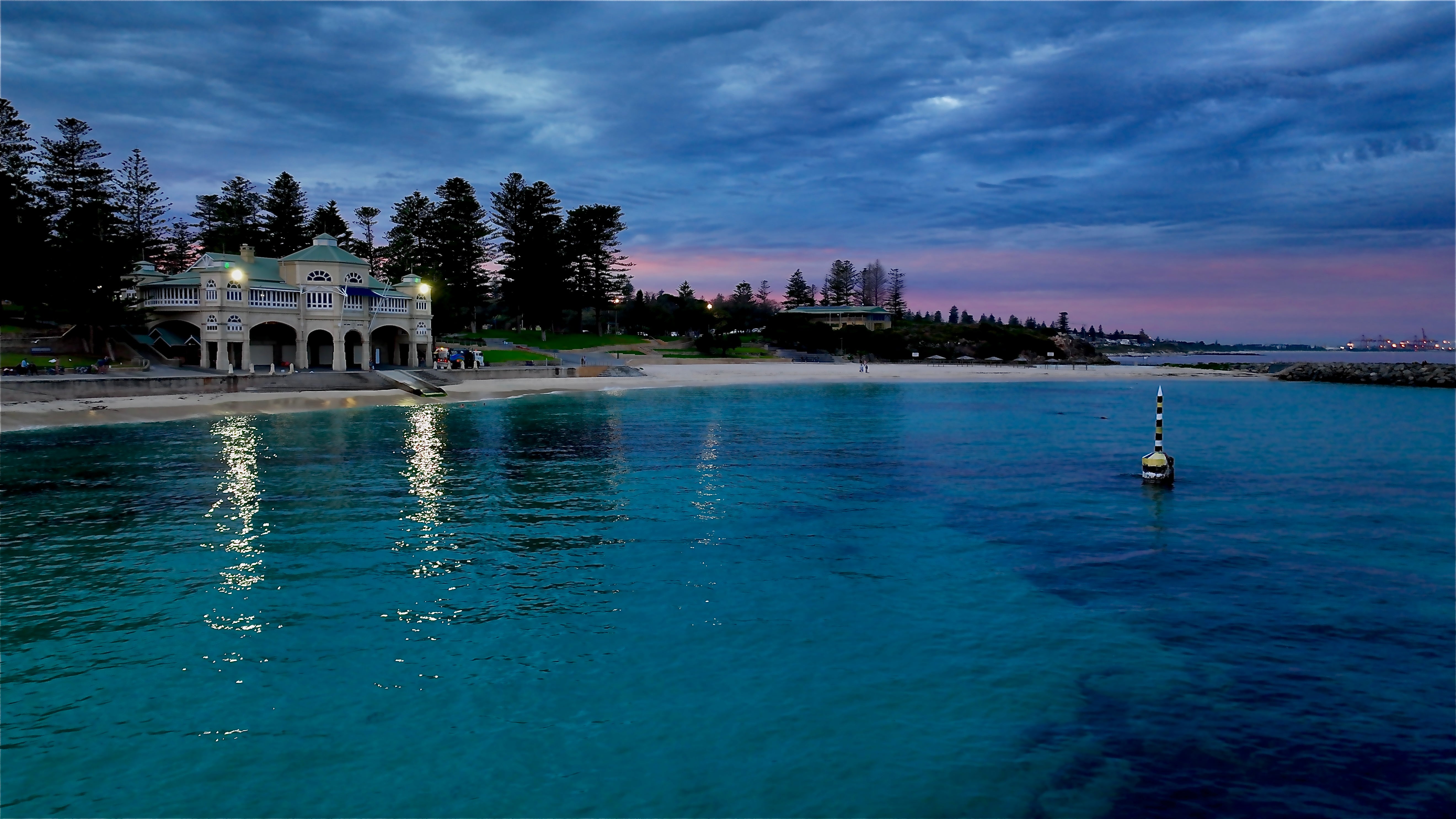 Cottesloe Beach photo used for boardshorts recycled plastics