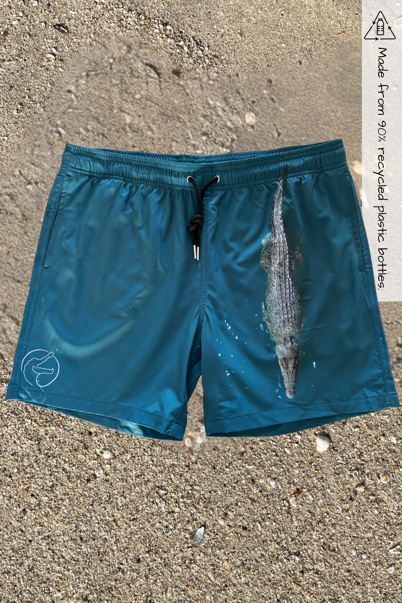 Kids Kimberley Crocodile Photo on boardshorts