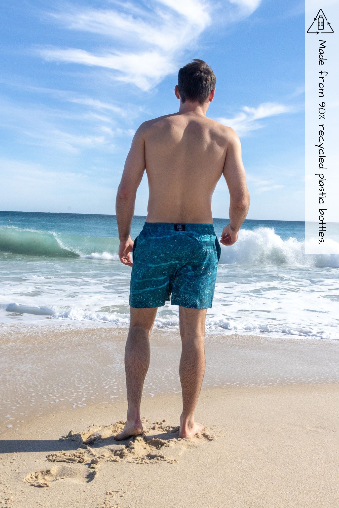 Ningaloo reef photo on boardshorts