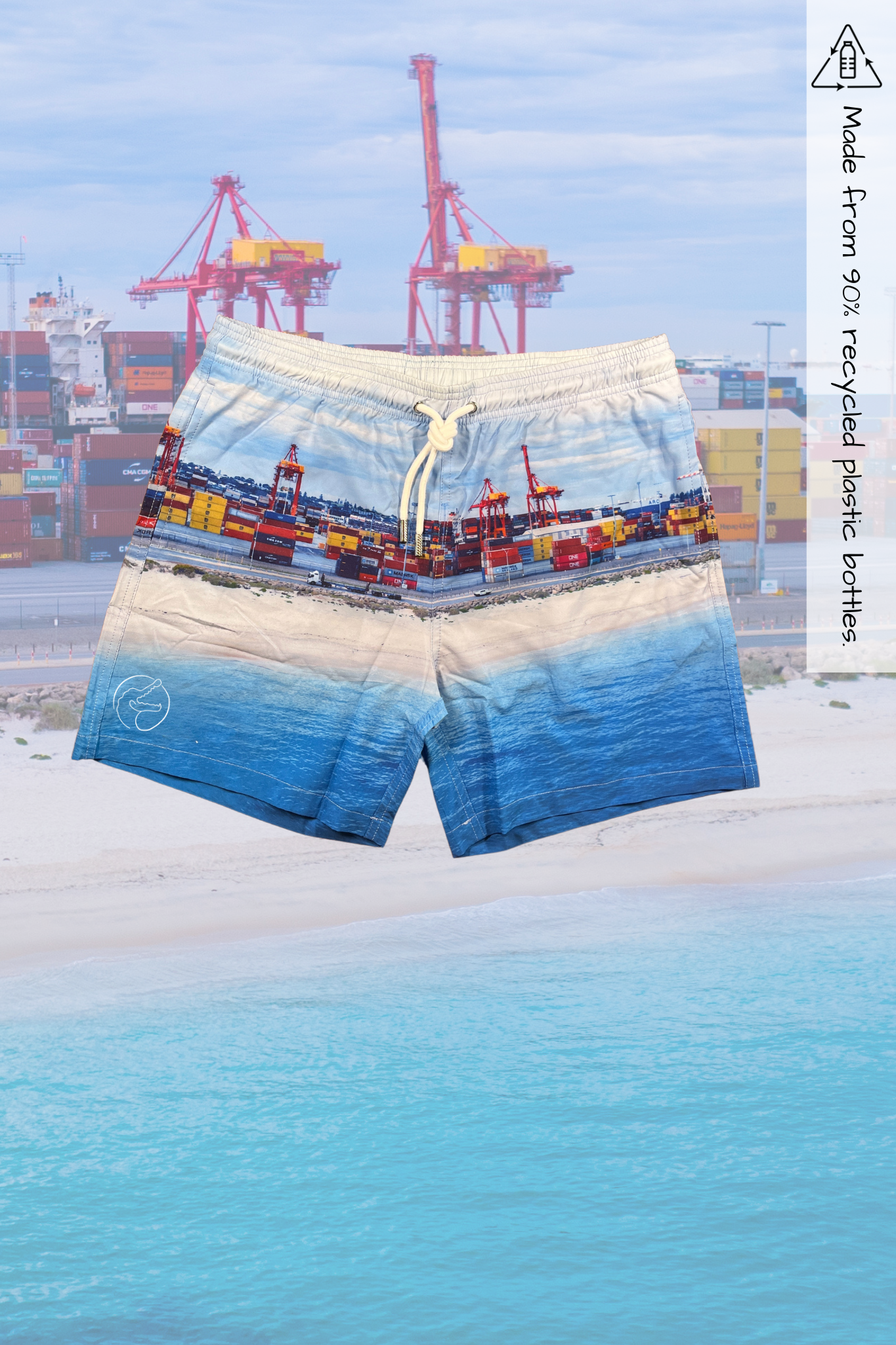 Port Beach photo on boardshorts