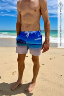 Busselton Jetty recycled photos on boardshorts