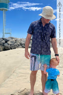 City Beach matching adults and kids boardies