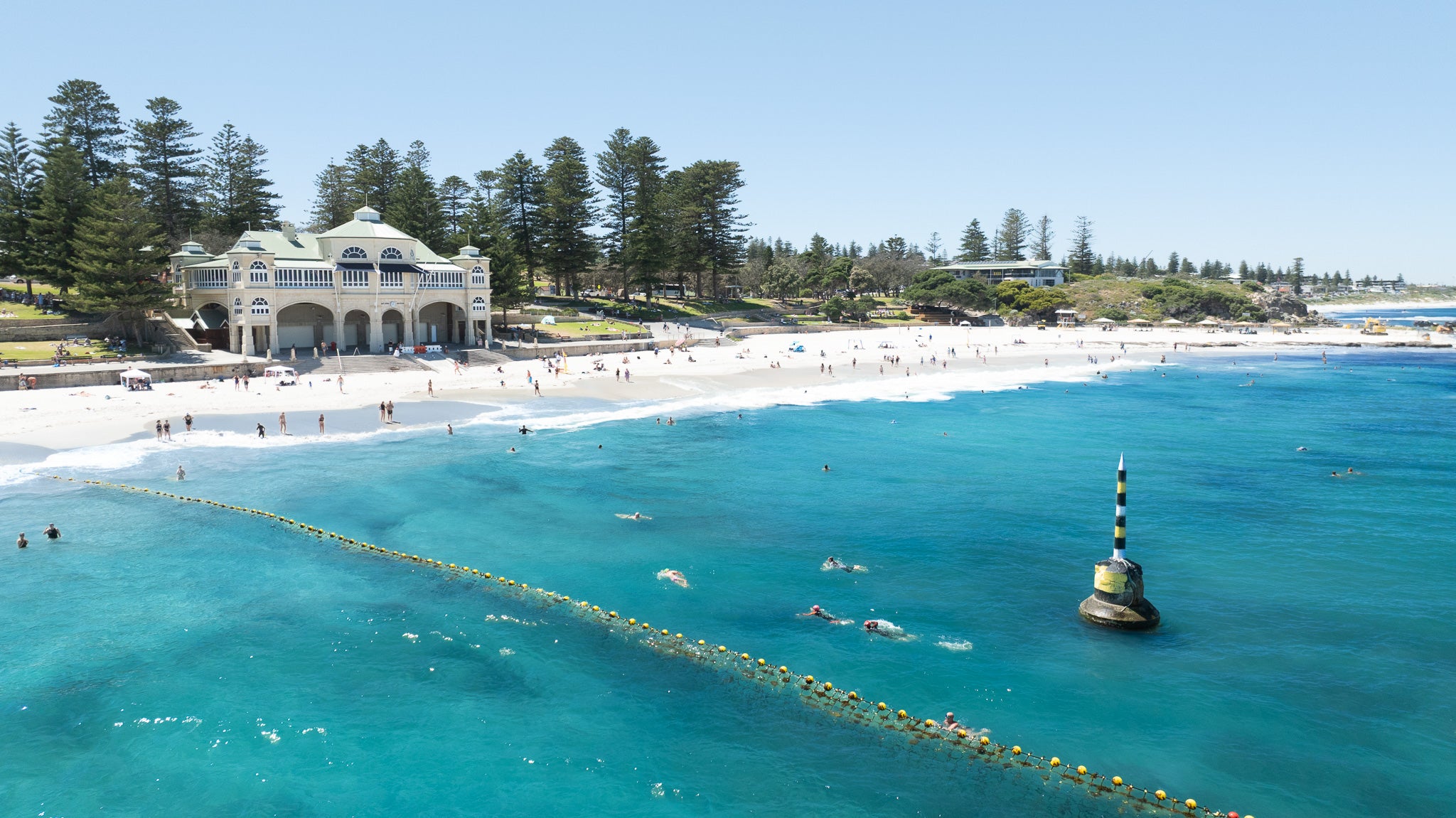 Cottesloe beach drone photo