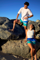 Couple Rottnest island Point Photo on boardshorts