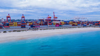 Drone image of port beach in Perth WA for inspiration mens and kids boardies