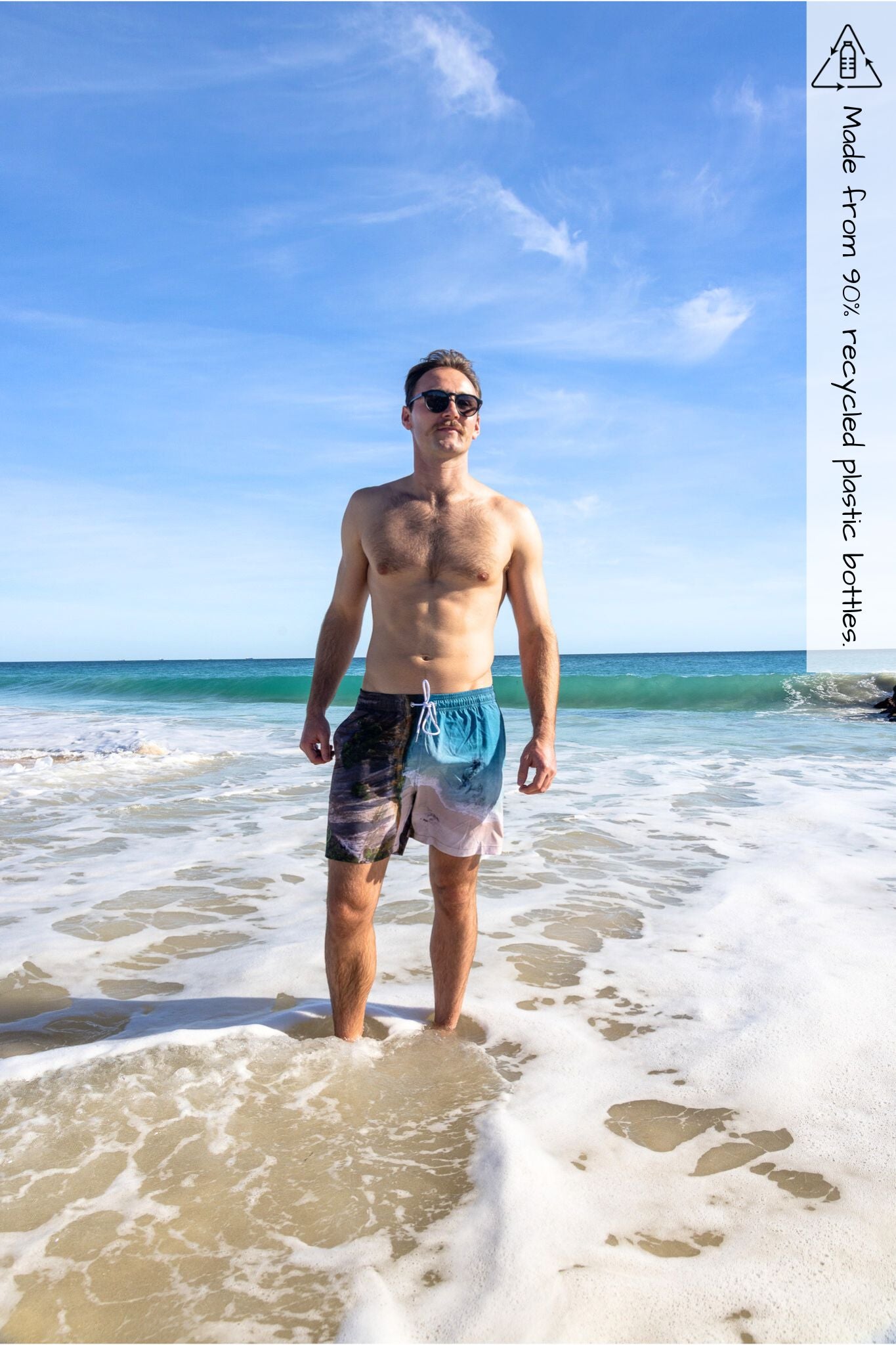 Sorus Misery Beach recycled mens boardshorts - front 