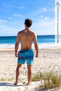 Sorus Exmouth Turtle recycled mens boardshorts - back