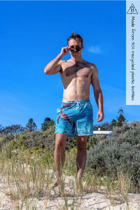 Sorus Exmouth Turtle recycled mens boardshorts - front 