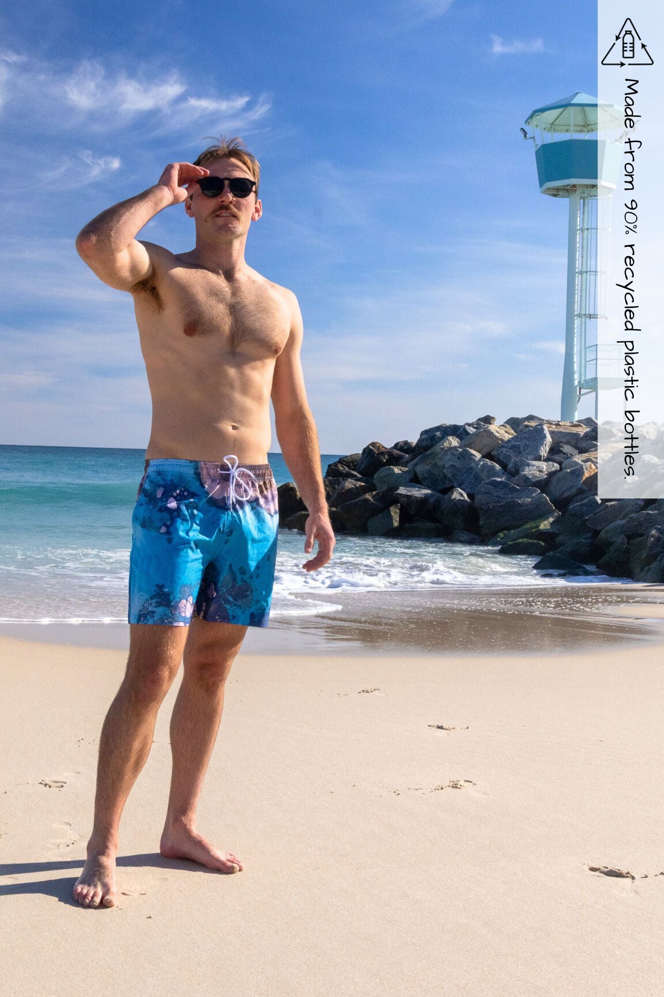 Sorus Greens Pool recycled mens boardshorts - front