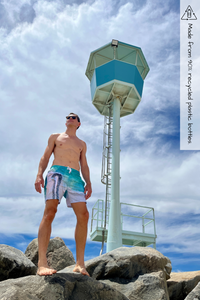 Sorus mens City Beach recycled boardshorts - front Sorus 