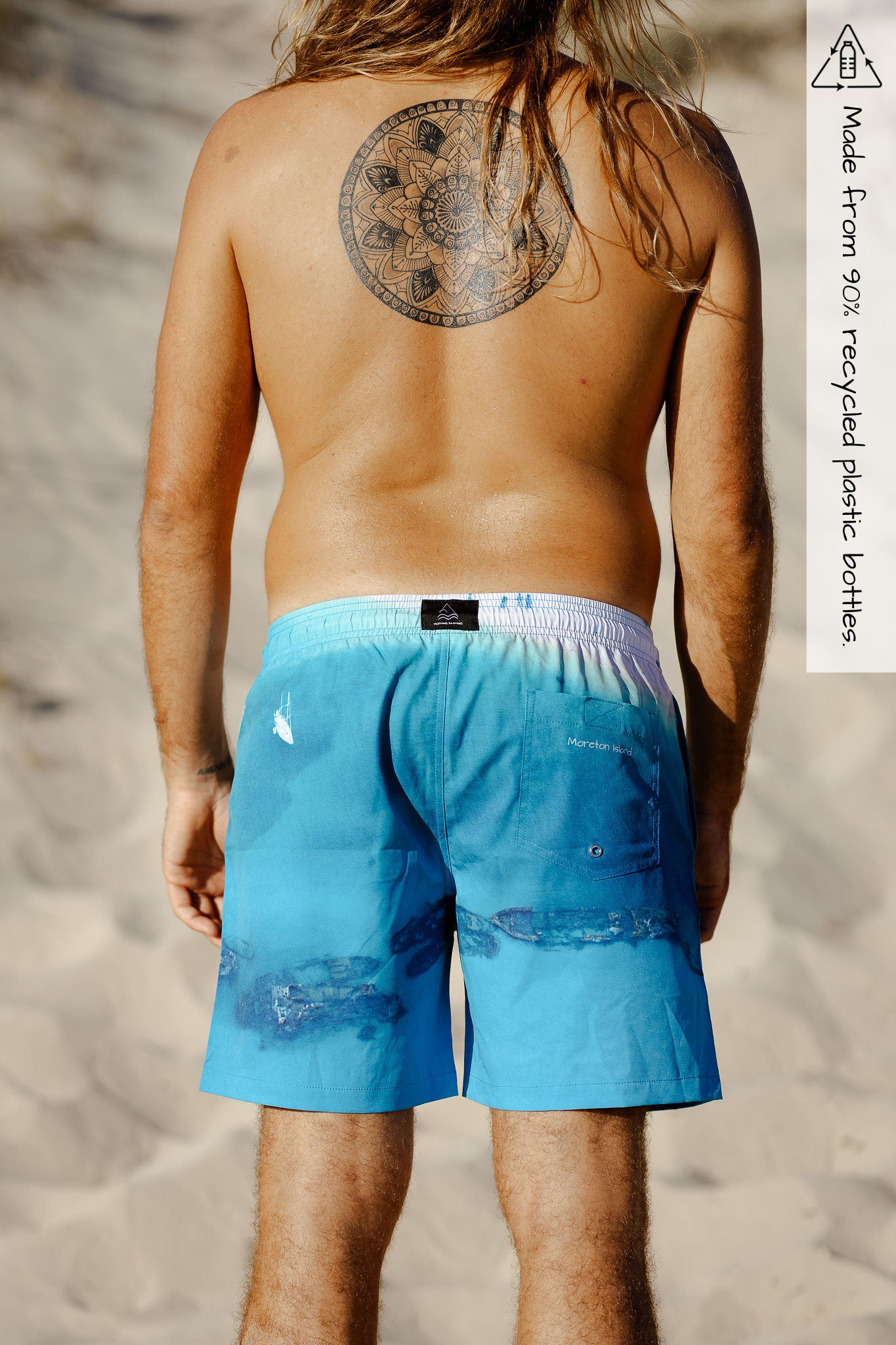 Sorus Moreton Island recycled mens boardshorts - back
