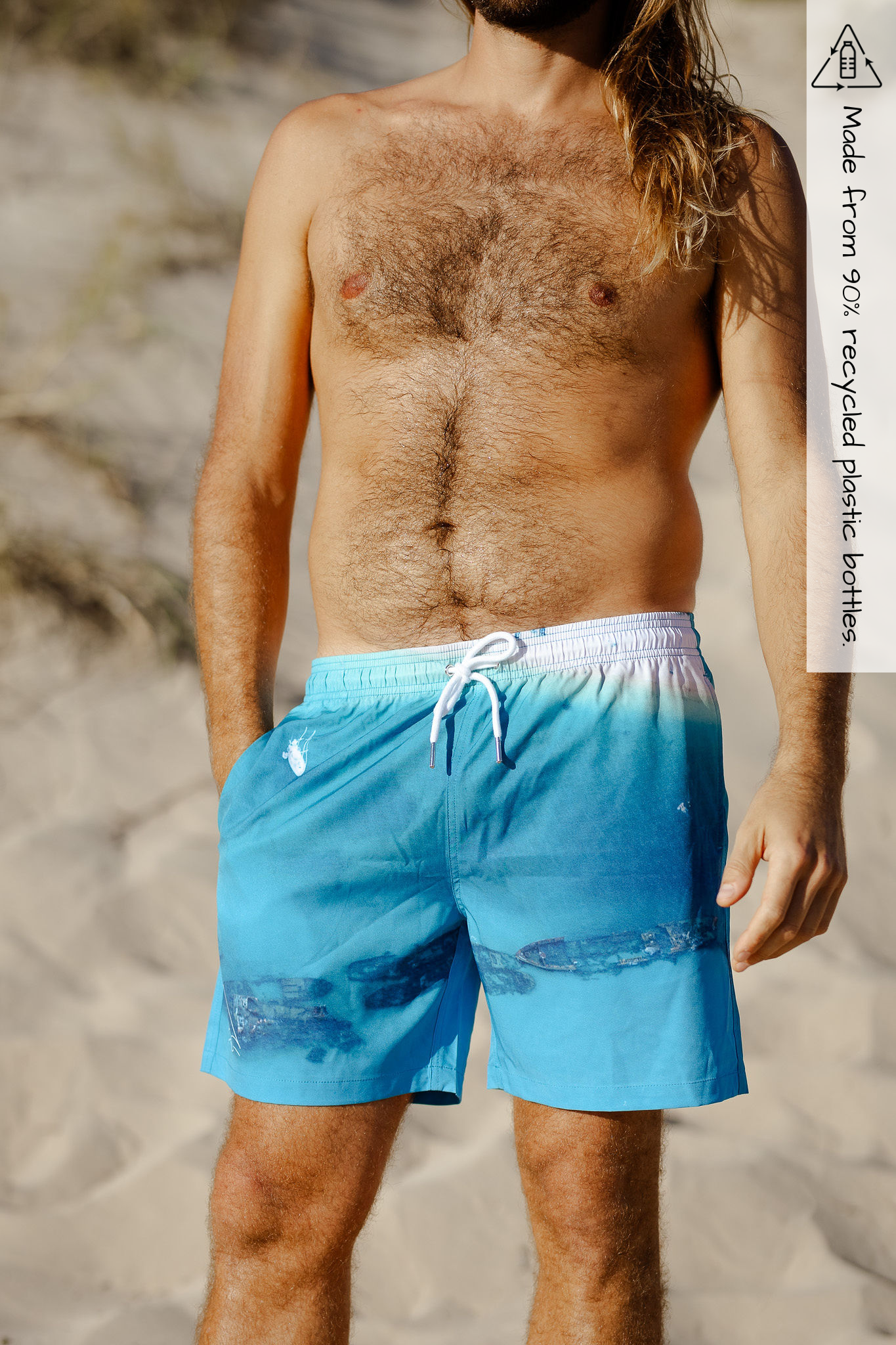 Sorus Moreton Island recycled mens boardshorts - front 