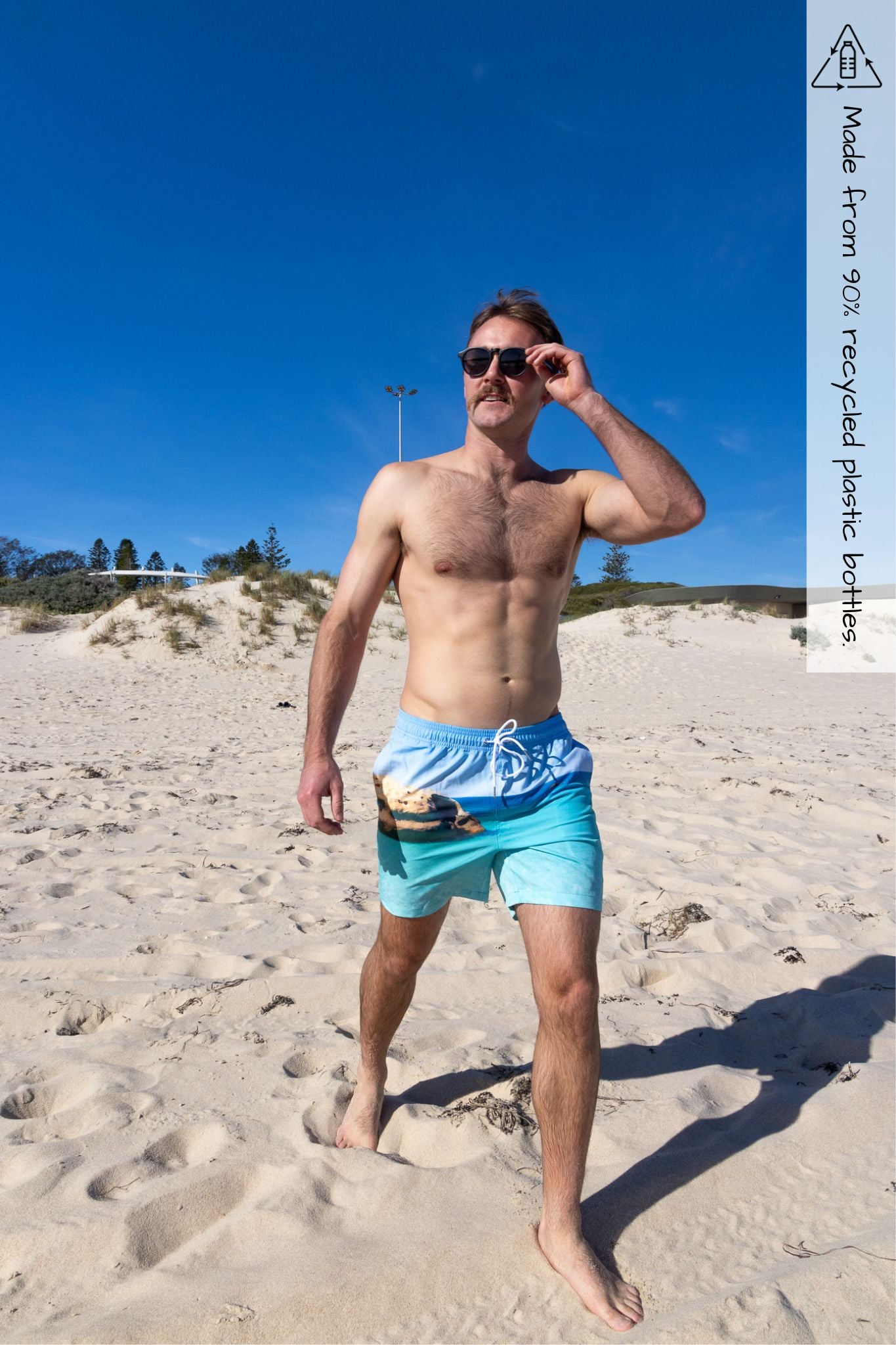 Sorus Twilight Beach recycled mens boardshorts - front
